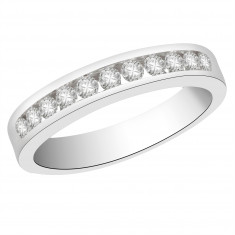 Ladies 18ct White Gold Half Eternity Diamond Ring set with 0.33ct H/SI Diamonds