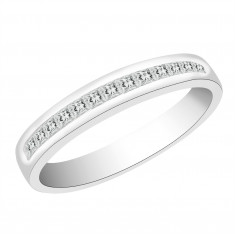 Ladies 18ct White Gold Half Eternity Diamond Ring set with 0.20ct H/SI Diamonds