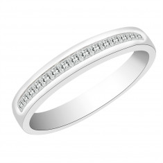 Ladies 18ct White Gold Half Eternity Diamond Ring set with 0.23ct H/SI Diamonds
