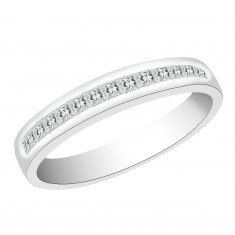Ladies 18ct White Gold Half Eternity Diamond Ring set with 0.33ct H/SI Diamonds