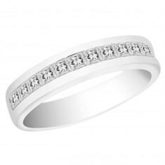 Ladies 18ct White Gold Half Eternity Diamond Ring set with 0.47ct H/SI Diamonds