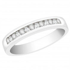 Ladies 18ct White Gold Half Eternity Diamond Ring set with 0.32ct H/SI Diamonds