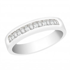 Ladies 18ct White Gold Half Eternity Diamond Ring set with 0.46ct H/SI Diamonds