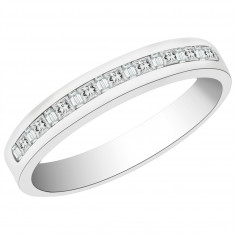 Ladies 18ct White Gold Half Eternity Diamond Ring set with 0.25ct H/SI Diamonds