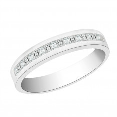 Ladies 18ct White Gold Half Eternity Diamond Ring set with 0.32ct H/SI Diamonds