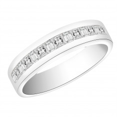 Ladies 18ct White Gold Half Eternity Diamond Ring set with 0.50ct H/SI Diamonds