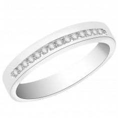 Ladies 18ct White Gold Half Eternity Diamond Ring set with 0.10ct H/SI Diamonds