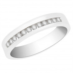 Ladies 18ct White Gold Half Eternity Diamond Ring set with 0.15ct H/SI Diamonds