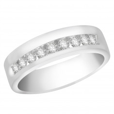 Ladies 18ct White Gold Half Eternity Diamond Ring set with 0.32ct H/SI Diamonds