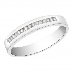 Ladies 18ct White Gold Half Eternity Diamond Ring set with 0.11ct H/SI Diamonds