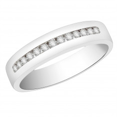 Ladies 18ct White Gold Half Eternity Diamond Ring set with 0.12ct H/SI Diamonds
