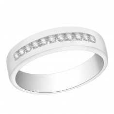 Ladies 18ct White Gold Half Eternity Diamond Ring set with 0.19ct H/SI Diamonds