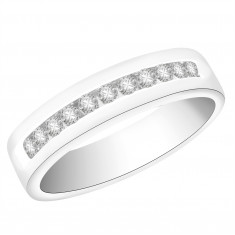 Ladies 18ct White Gold Half Eternity Diamond Ring set with 0.24ct H/SI Diamonds