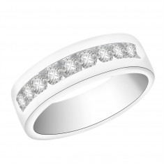 Ladies 18ct White Gold Half Eternity Diamond Ring set with 0.32ct H/SI Diamonds