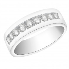Ladies 18ct White Gold Half Eternity Diamond Ring set with 0.51ct H/SI Diamonds