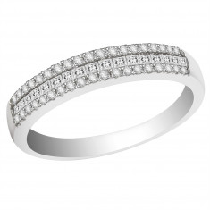 Ladies 18ct White Gold Half Eternity Diamond Ring set with 0.35ct H/SI Diamonds