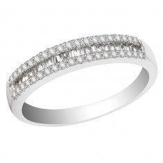 Ladies 18ct White Gold Half Eternity Diamond Ring set with 0.31ct H/SI Diamonds