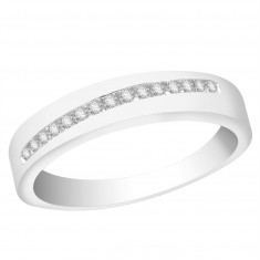 Ladies 18ct White Gold Half Eternity Diamond Ring set with 0.11ct H/SI Diamonds