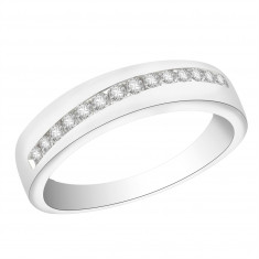 Ladies 18ct White Gold Half Eternity Diamond Ring set with 0.11ct H/SI Diamonds