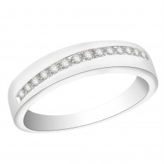 Ladies 18ct White Gold Half Eternity Diamond Ring set with 0.20ct H/SI Diamonds