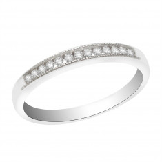 Ladies 18ct White Gold Half Eternity Diamond Ring set with 0.12ct H/SI Diamonds