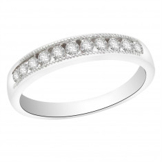 Ladies 18ct White Gold Half Eternity Diamond Ring set with 0.28ct H/SI Diamonds